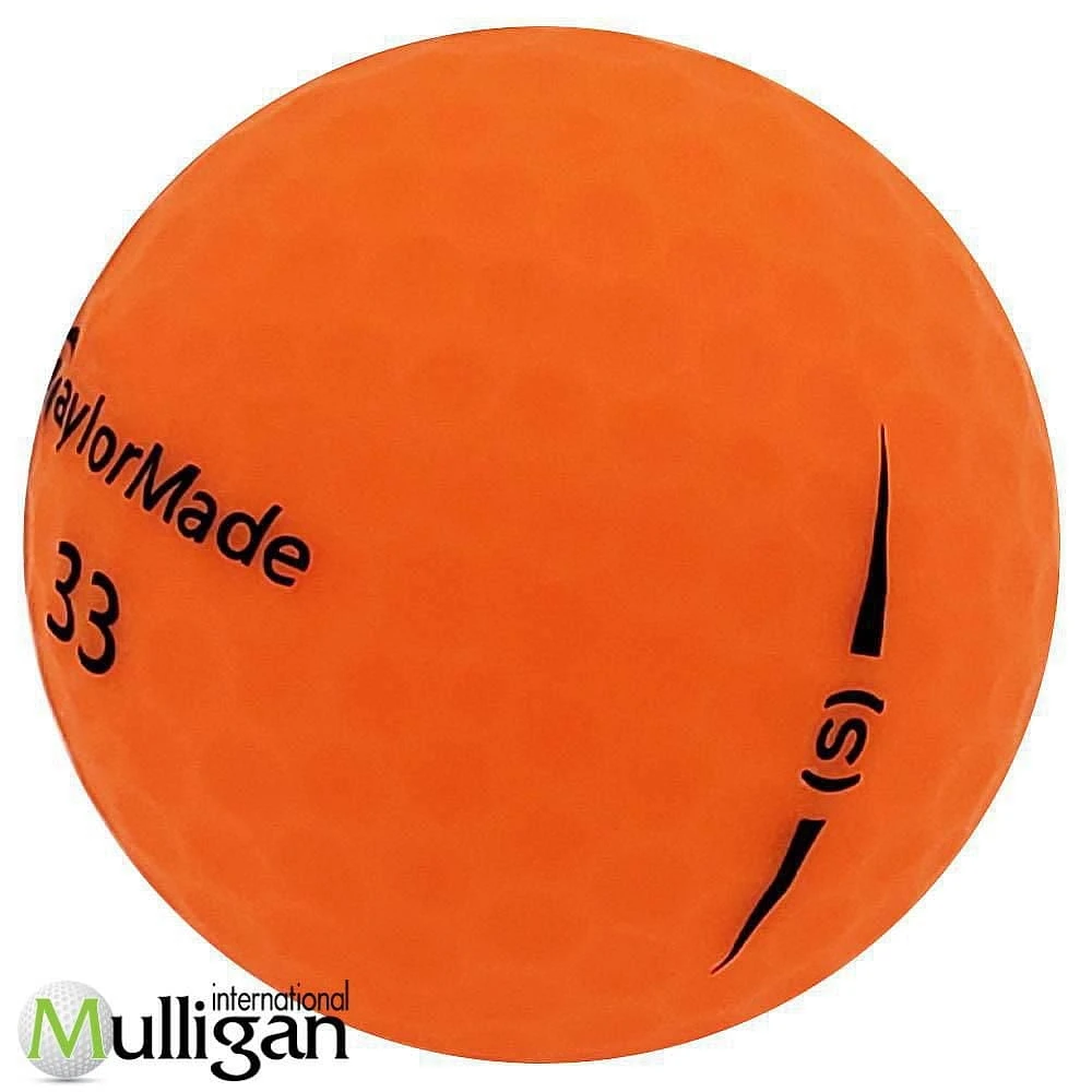 Mulligan - 60 Matte Taylormade Project (s) 4A Recycled Used Golf Balls, Orange
