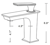 American Imaginations 21.5-in. W Wall Mount White Bathroom Vessel Sink Set For 1 Hole Wall Mount Faucet AI-34181