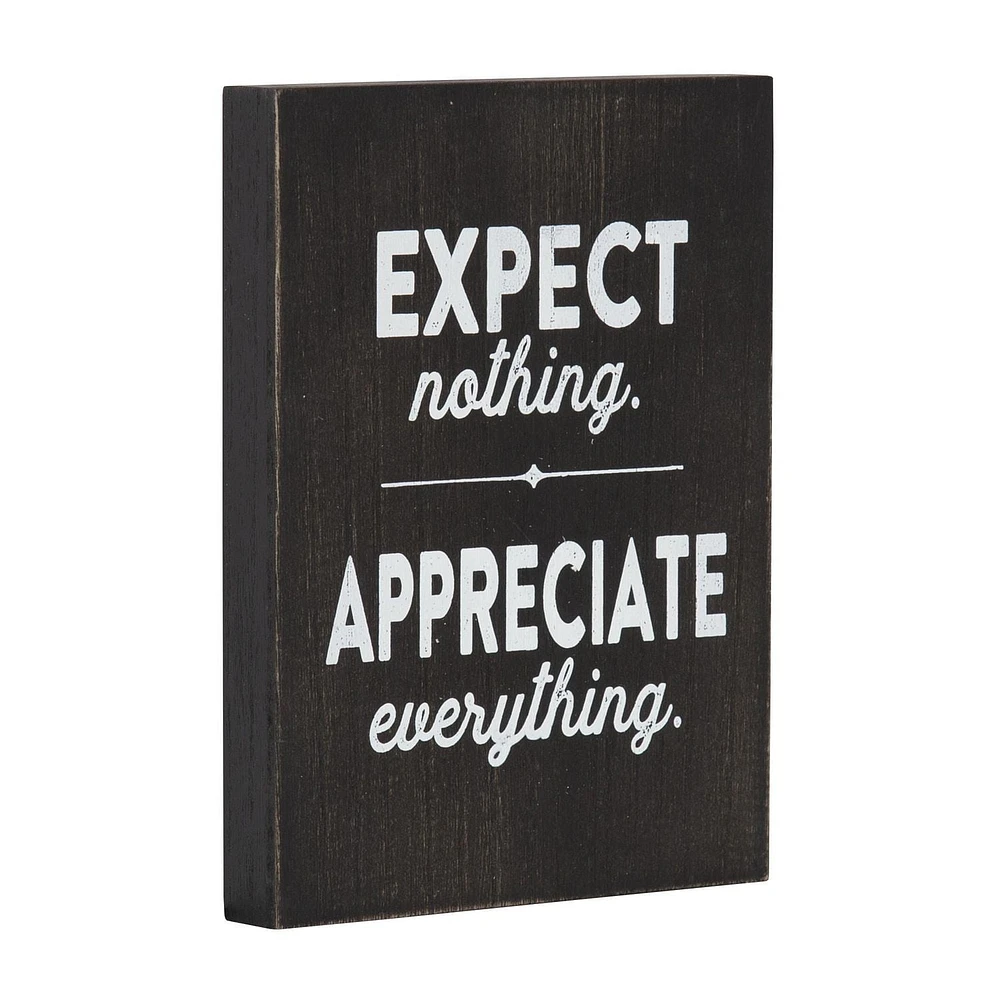 Dessus de boîte artistique "Expect Appreciate"