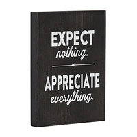 Dessus de boîte artistique "Expect Appreciate"