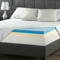 Zinus Spa Sensations 4 Inch Cooling Gel Memory Foam Mattress Topper