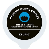 Kicking Horse Three Sisters, Medium Roast, K-Cup Coffee Pods, 10 Count, 10 Count