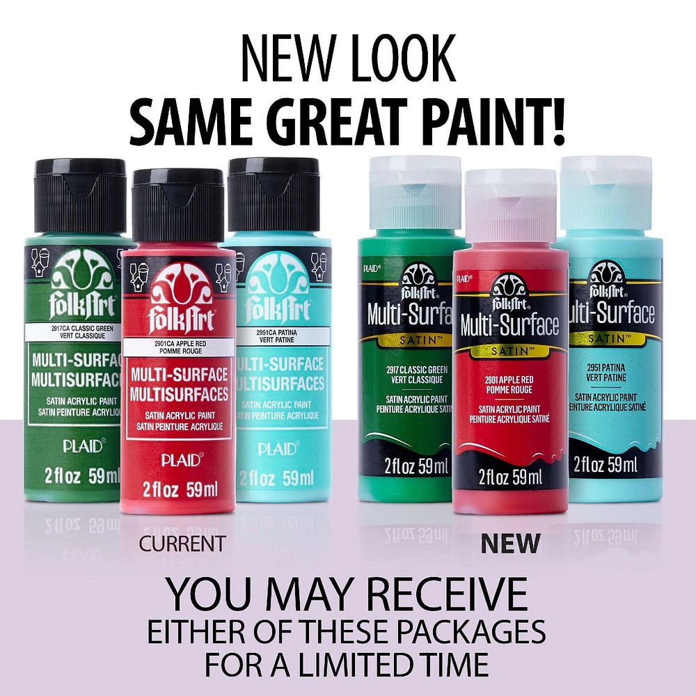 Peintures acryliques multisurface fini satiné FolkArt, 59 ml Vert lime Peinture Multi-Surfaces