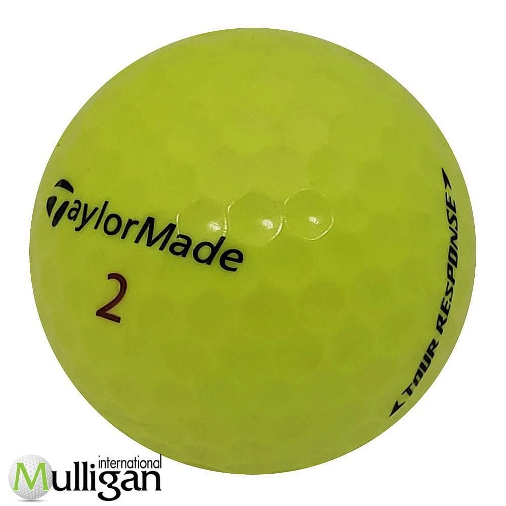 Mulligan - 12 Taylormade Tour Response 5A Pristine Recycled Used Golf Balls, Yellow