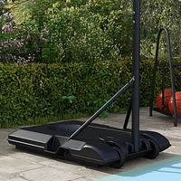 Soozier Basketball Hoop Outdoor with Wheels, 6-7ft Height Adjustable
