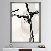 Designart Abstract Neutral II Framed Wall Art