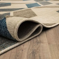 Mohawk Home Vaughan Blue Polyester Area Rug