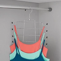 Mainstays Lot de 2 cintres chromés pour débardeurs et soutiens-gorge pliables pour adultes, en métal robuste, peu encombrant