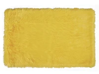 Yellow Faux Fur Rug – 30 Inch x 45 Inch, Soft and Stylish Fur Rug for Living Spaces