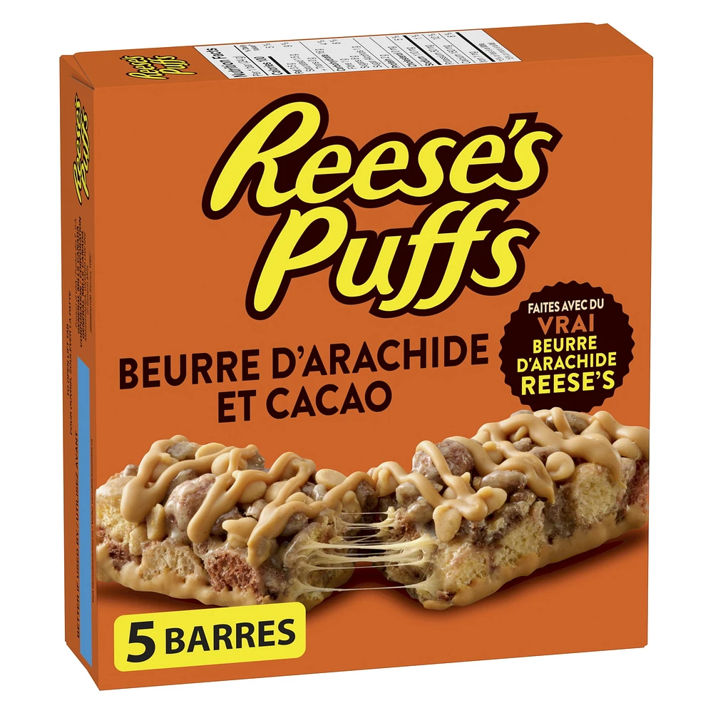 Délices Reese's Puffs Barres de céréales à saveur de beurre d'arachide et cacao 120g