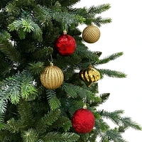 Holiday Time 45 Count Shatterproof Ornaments-Red/Gold