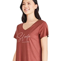 George Women's V-Neckline Sleep Tee, Sizes XS-XXL