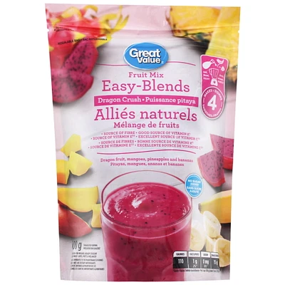 Mélange de fruits Aillés-naturels Great Value de puissance pitaya 600g