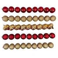 Holiday Time 45 Count Shatterproof Ornaments-Red/Gold