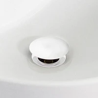 American Imaginations 23.75-in. W Wall Mount Dawn Grey Vanity Set For 1 Hole Drilling Beige Top White UM Sink AI-23839