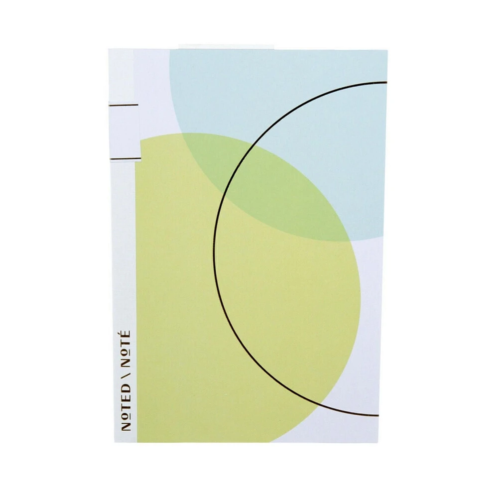 Carnet de notes, Noté par la marque Post-it®, cercles bleus et verts, 5,75 po x 8,5 po Carnet de notes NTD-N58-LBGCEF