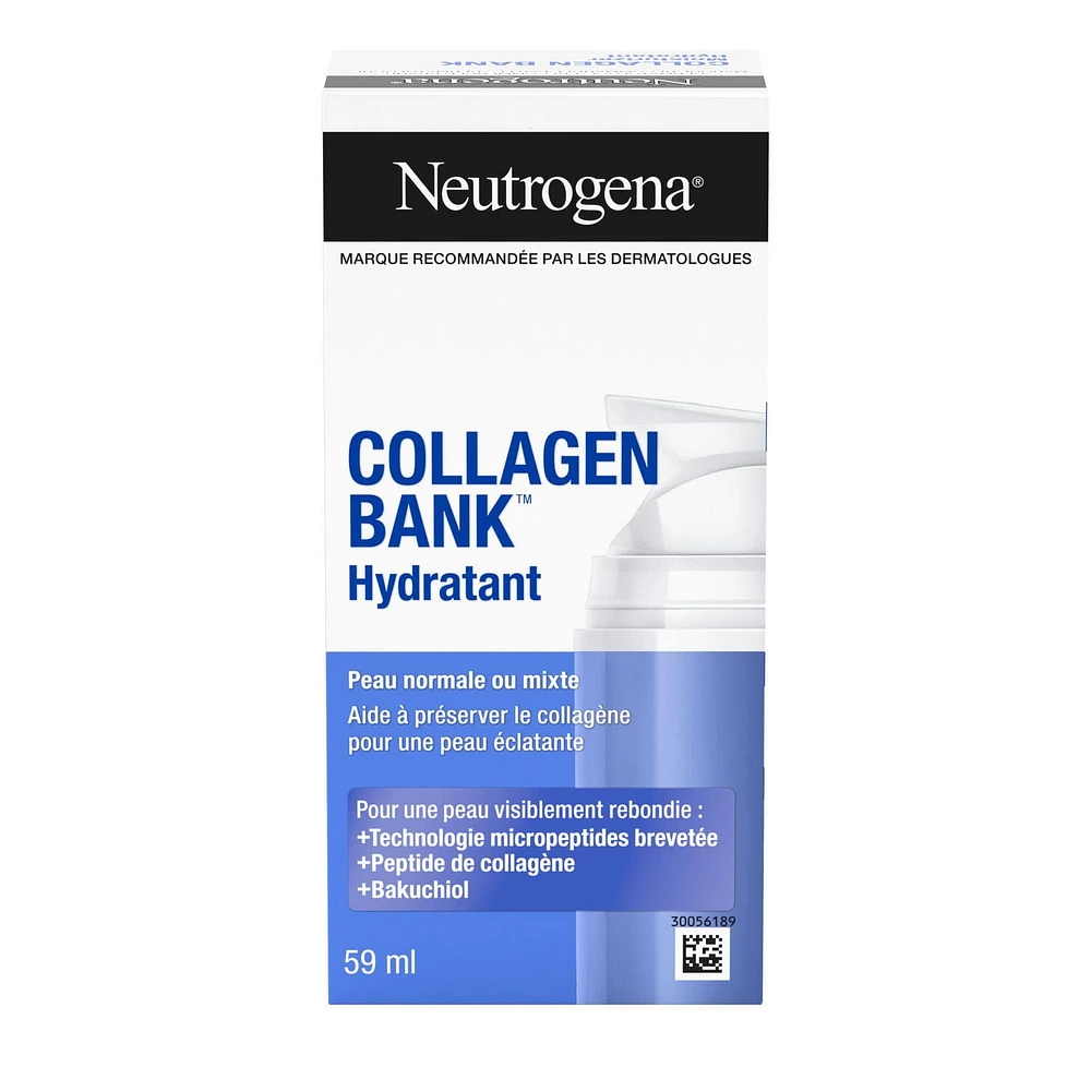 Neutrogena Collagen Bank Face Moisturizer, Daily Anti-Aging Face & Neck Collagen Cream with Bakuchiol, Face Cream to Support Skin’s Natural Collagen for Visibly Plump Skin, 59 mL