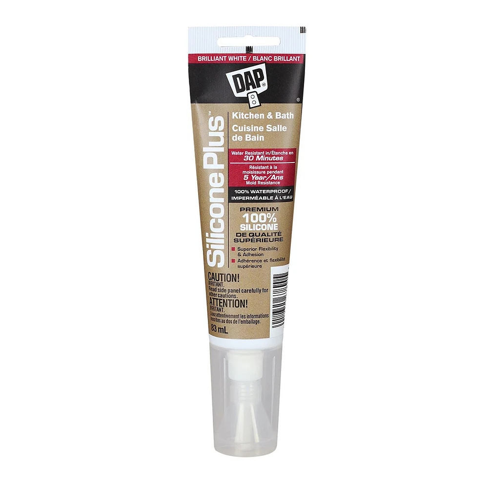 SILICONE PLUS® Kitchen & Bath Clear, DAP Silicone Plus Clear, 83ml