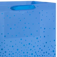Sac-cadeau Hallmark de 20 po – Motif dégradé bleu métallisé à pois