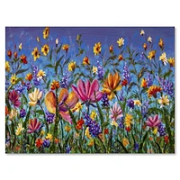 Designart Daisies and Wildflowers In Summer Garden Field I Canvas Wall Art