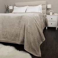 Jacquard Velvet Touch Blanket, Grey 98" x 112"