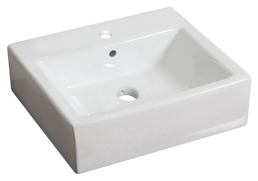 American Imaginations 21-in. W Vessel White AI-133