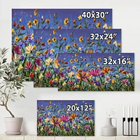 Designart Daisies and Wildflowers In Summer Garden Field I Canvas Wall Art