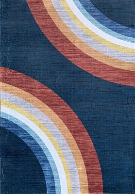 Tapis doux pour la zone de jeu Rug Branch Soft Steps Rainbow, bleu marine - Garcons et filles dans la salle de jeux, la chambre d'enfant