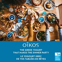 Oikos Yogourt grec, 30% moins de sucre, sans matières grasses, Vanille 4 x 100 g