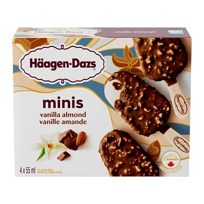 Barres de crème glacée HÄAGEN-DAZS® Miniatures Vanille amande 4 x 55 ml 4x55 ml