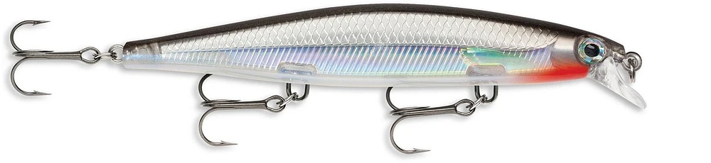 Poisson nageur Rapala Shadow Rap 4-3/8", Silver virages de gauche à droite