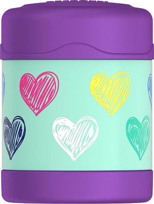 Thermos Funtainer Vacuum Insulated  Stainless Steel 10 Oz Food Jar, Hearts