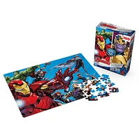 Marvel Avengers, puzzle réversible de 100 pièces Hulk Thanos Iron Man Thor Black Widow Captain America, pour les enfants à partir de 6 ans