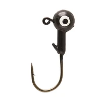Eagle Claw WBH38-4 Ball Head Jig, 3/8oz, 10pk, BLACK