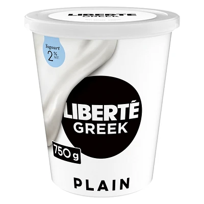Liberté Grec Yogourt 2 %, Nature, Teneur élevée en protéines, 750 g 750g
