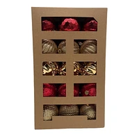 Holiday Time 45 Count Shatterproof Ornaments-Red/Gold