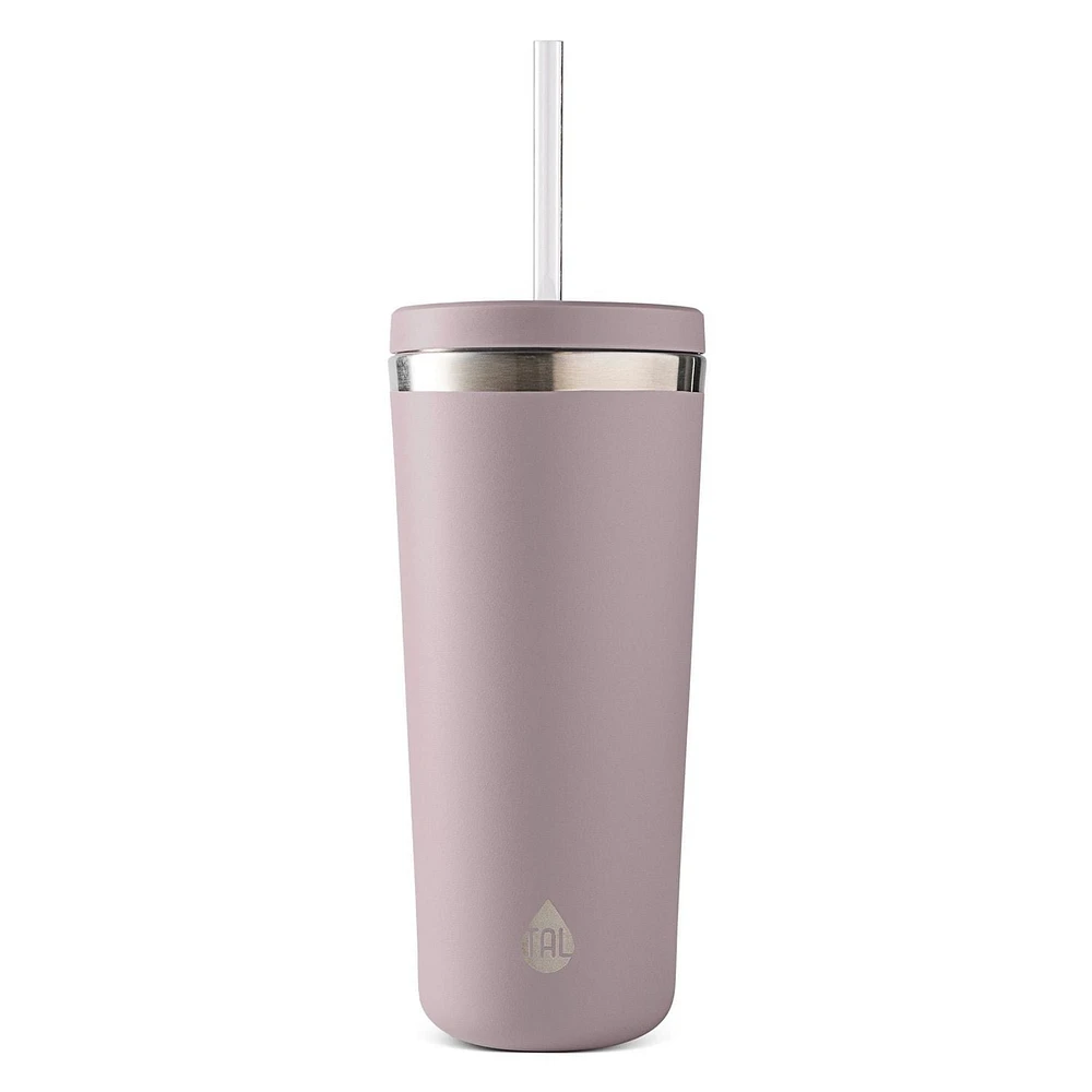 TAL Stainless Steel Ranger Tumbler with Straw 24oz, Mauve