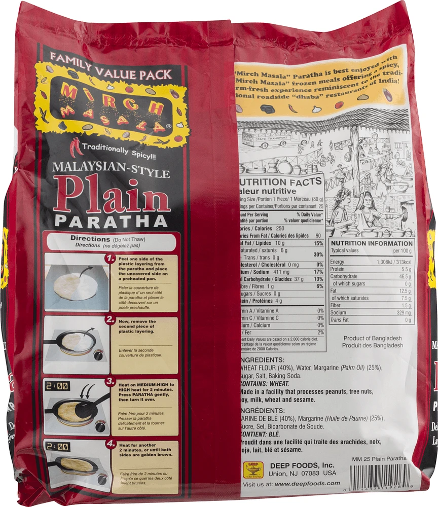 PLAIN PUFF PARTHA 25 - FRENCH MIRCH MASALA SNACK MM FAMILY PACK