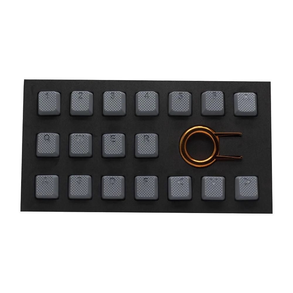Tai-Hao Rubber Keycap Ensemble de 18 pièces - Bleu Neon