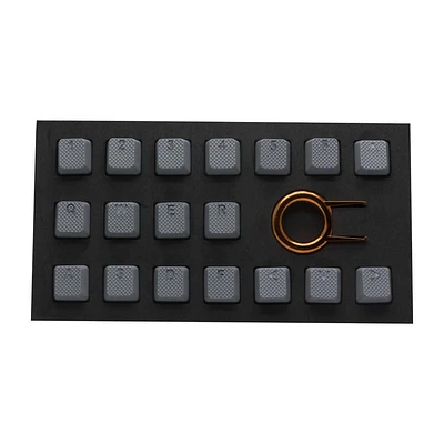 Tai-Hao Rubber Keycap Ensemble de 18 pièces - Bleu Neon