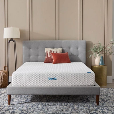Matelas Lucid Refresh en mousse à mémoire de forme infusée de gel de 10 po, sensation ferme, matelas de jumeau