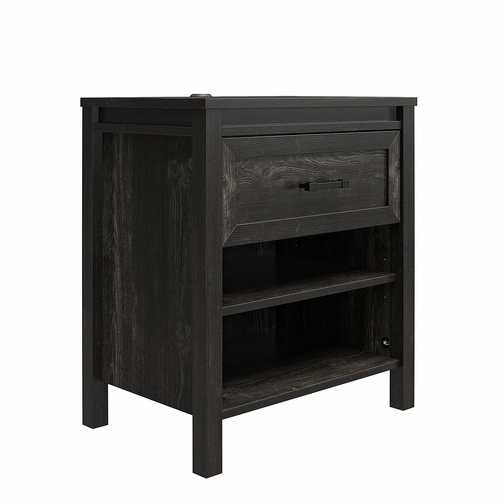 Ameriwood Home Beaumont Nightstand, Black Oak