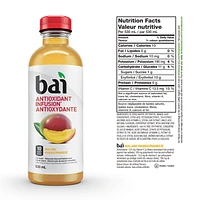 Bai Infusion antioxydante à faible teneur en calories, mangue du Malawi, 530 ml 530 ml