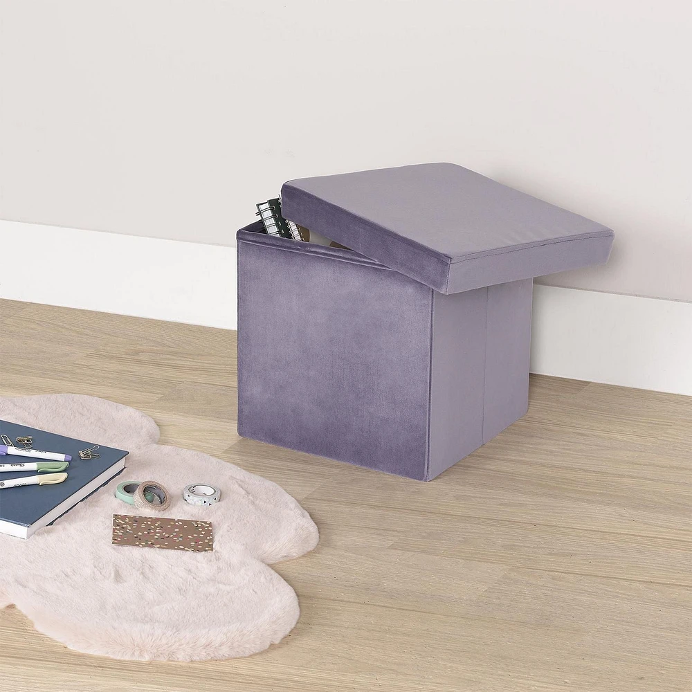 Neatfreak Kids Velvet Storage Cube, PURPLE