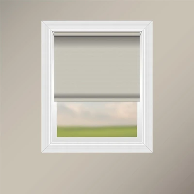 Off Cut Shades Chainless Solid Privacy Roller Shade-Fog