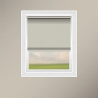 Off Cut Shades Chainless Solid Privacy Roller Shade-Fog