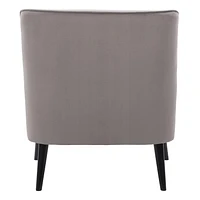 CorLiving Isla Velvet Upholstered Modern Indoor Accent Chair with Tapered Wooden Legs