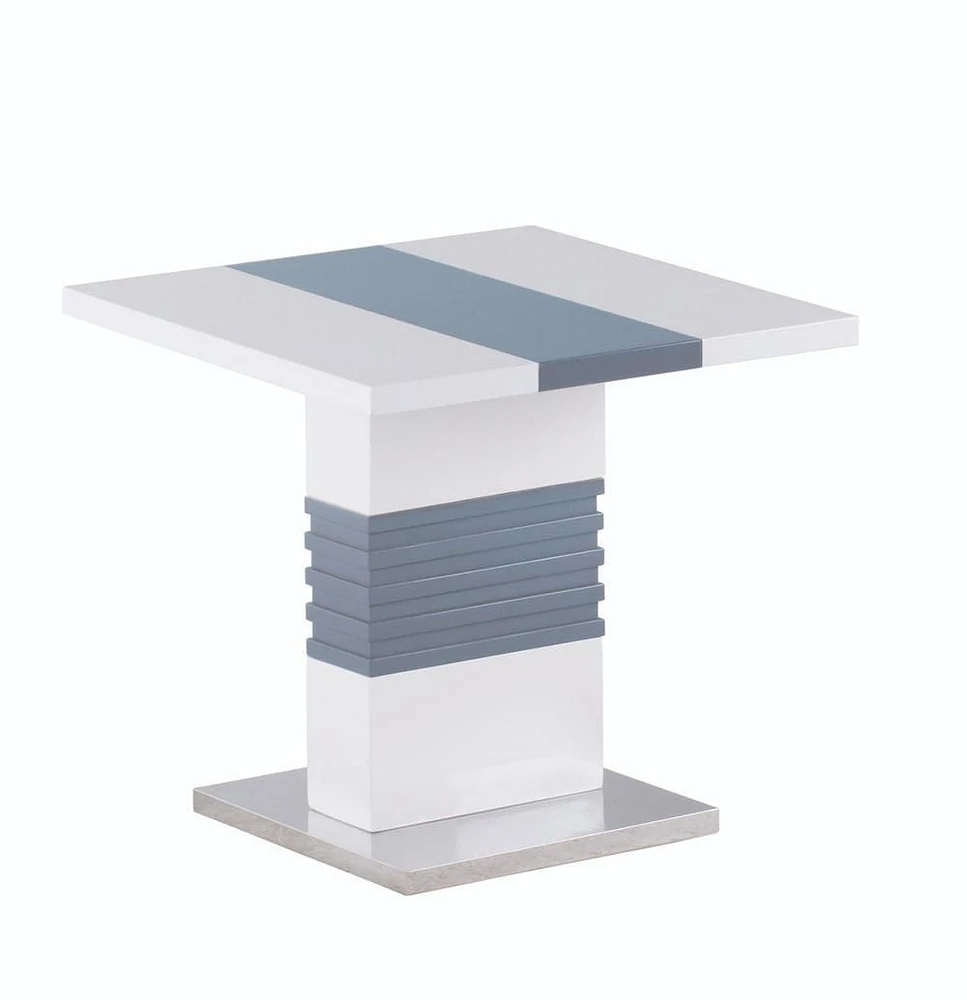 Canadian Maxwell White and Grey End Table