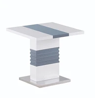 Canadian Maxwell White and Grey End Table