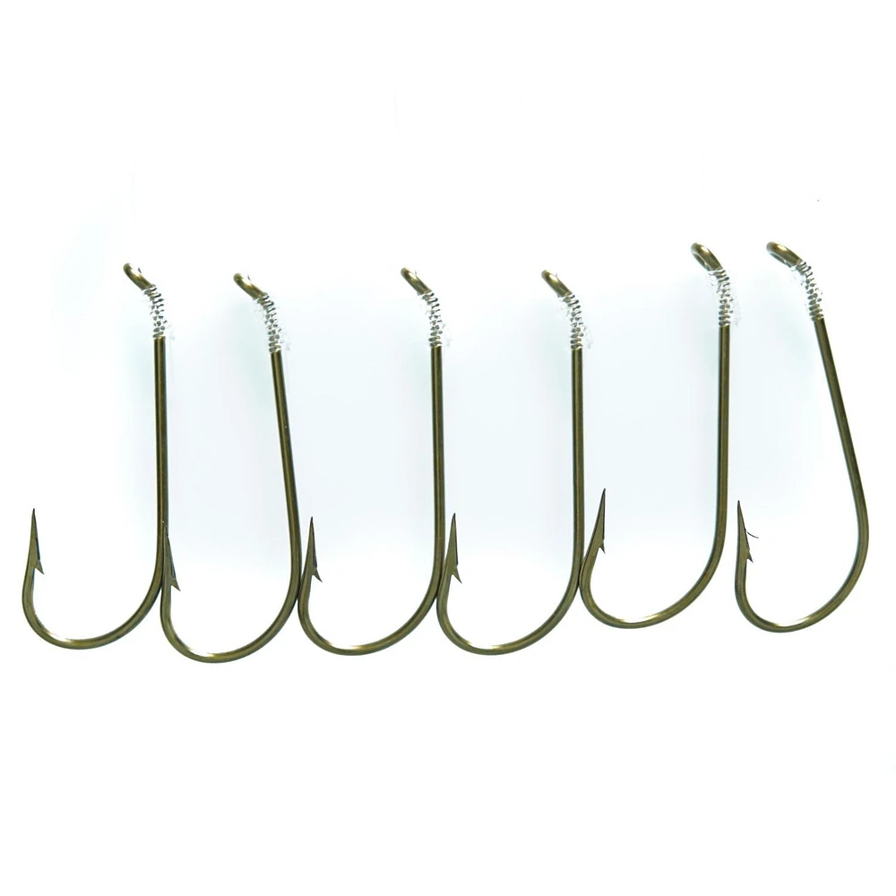 Mustad 164A-6-6 Hameçon Kirby classique à snelled (3164A) - Bronze, taille 6 (777540) Hameçon Kirby Snelled classique Bronze, taille 6